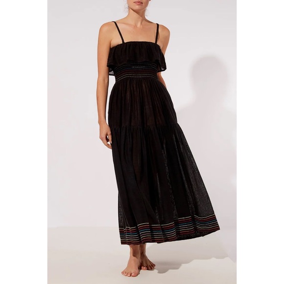 Solid & Striped The Kaia Dress Blackout Solid Linen Women’s Medium - Picture 3 of 12